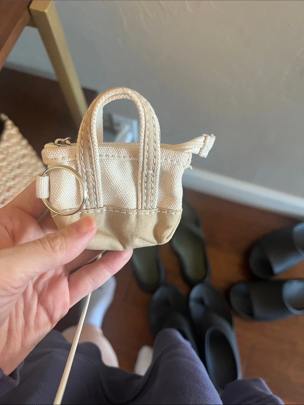 Mini LL bean boat and tote key chain - Picture 1 of 2
